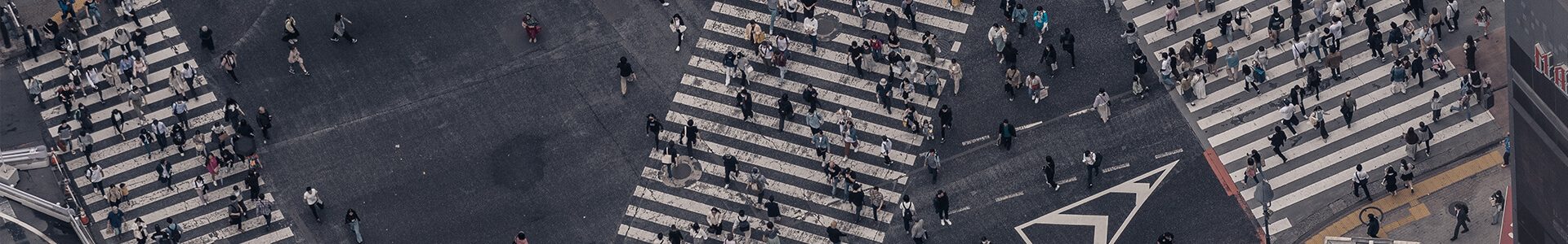 イメージ：上空から見た雑踏
